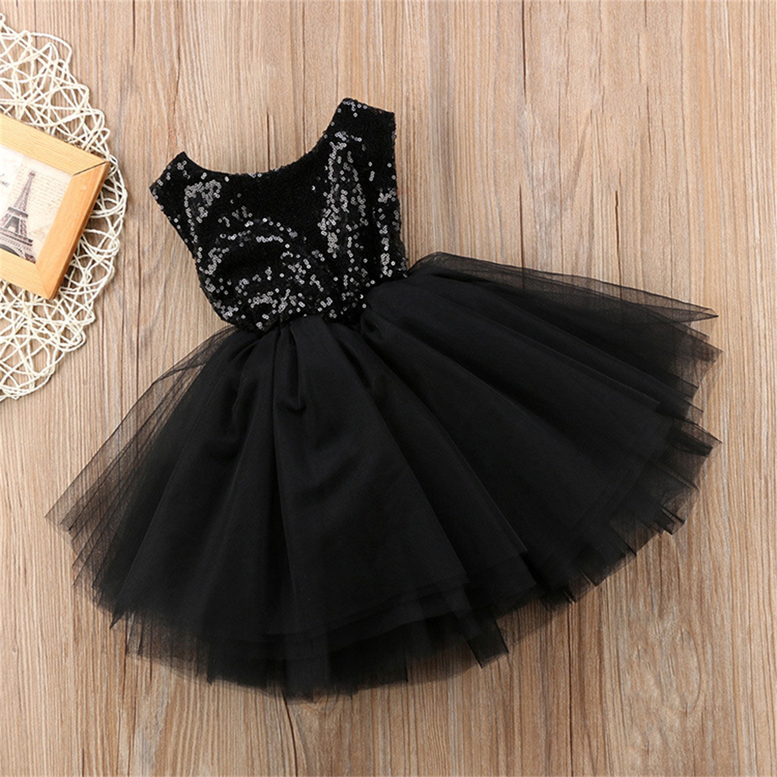 Aayomet Tween Girls Dresses Little Girls Knit Sweater Dress Long Sleeve Ribbed Ruffle Dress Kids Pullover Dresses,Black 2-3 Years